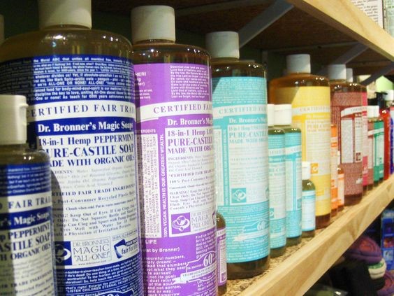 Dr Bronners Row of Soaps